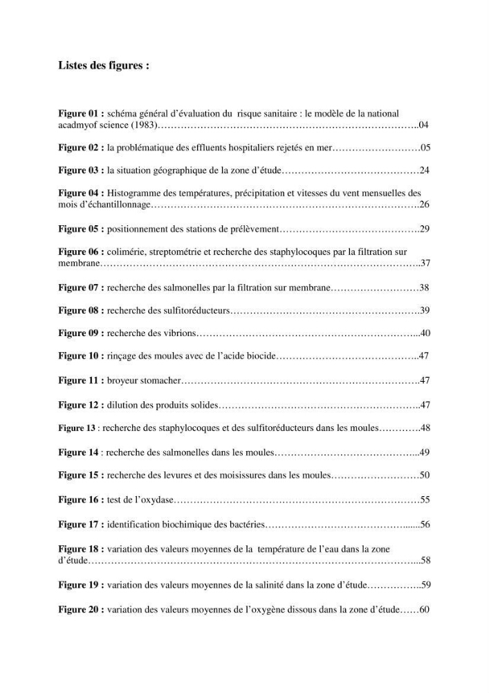 Evaluation des risques sanitaires liés aux déversements des effuents hospitaliers en mer