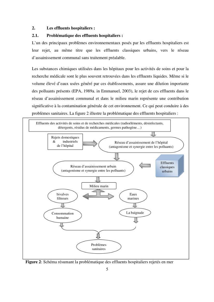 Evaluation des risques sanitaires liés aux déversements des effuents hospitaliers en mer