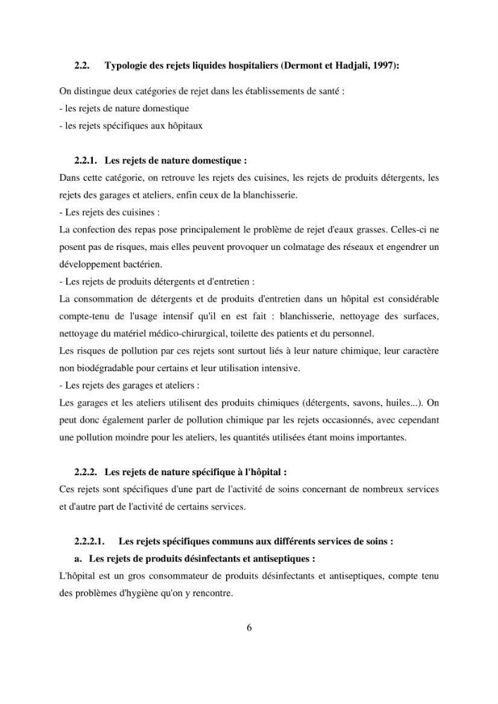 Evaluation des risques sanitaires liés aux déversements des effuents hospitaliers en mer