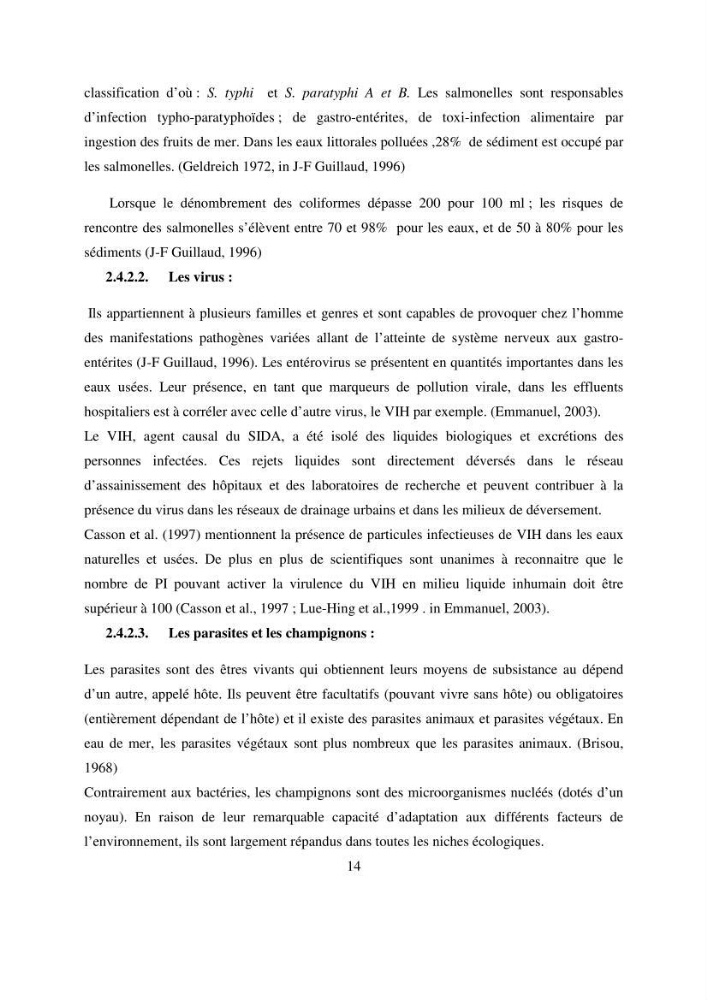 Evaluation des risques sanitaires liés aux déversements des effuents hospitaliers en mer