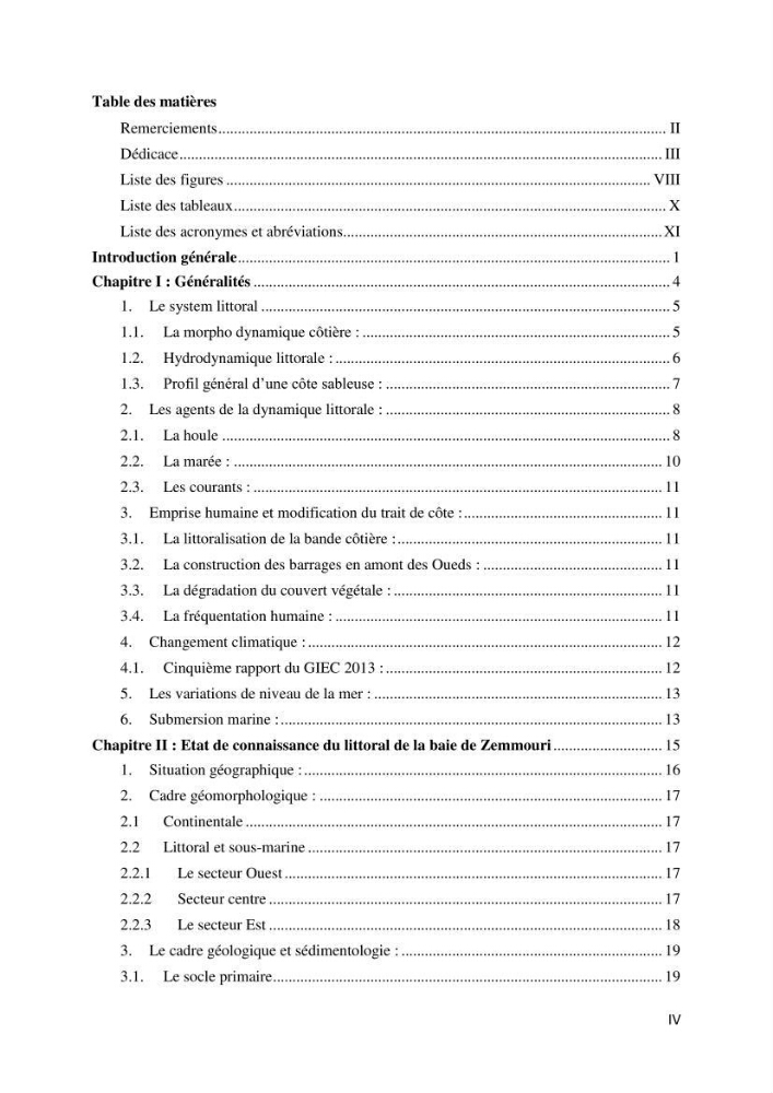 Evaluation des impacts des changements climatiques et des activités anthropiques sur le littoral de la baie de Zemmouri :Vulnérabilité et adaptation
