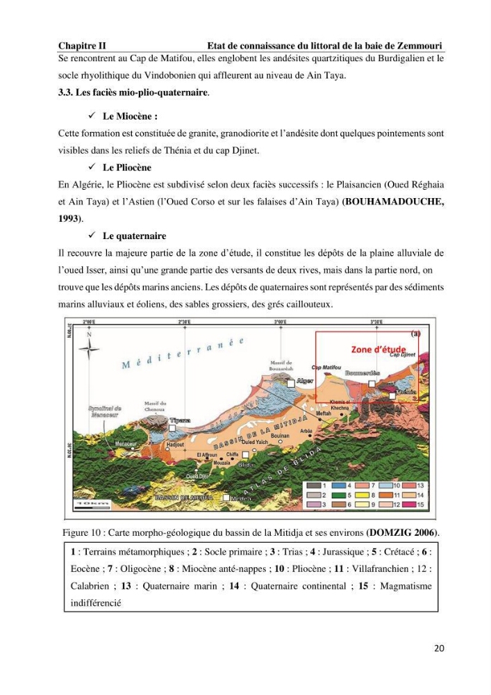 Evaluation des impacts des changements climatiques et des activités anthropiques sur le littoral de la baie de Zemmouri :Vulnérabilité et adaptation