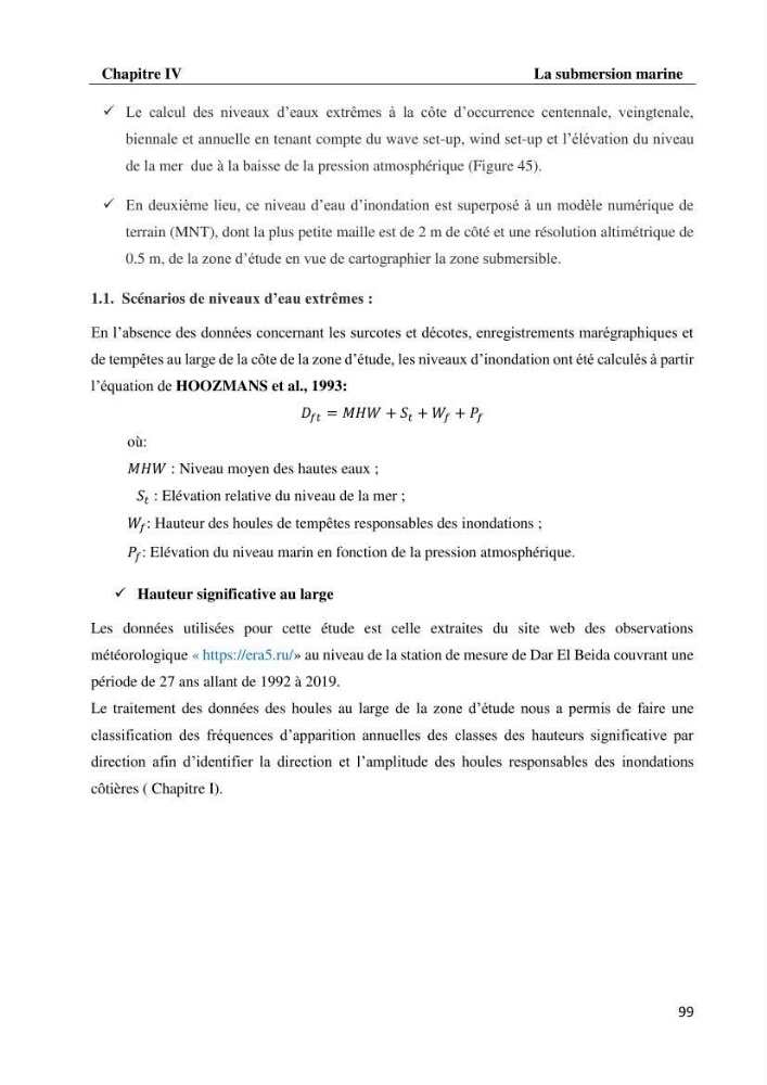 Evaluation des impacts des changements climatiques et des activités anthropiques sur le littoral de la baie de Zemmouri :Vulnérabilité et adaptation
