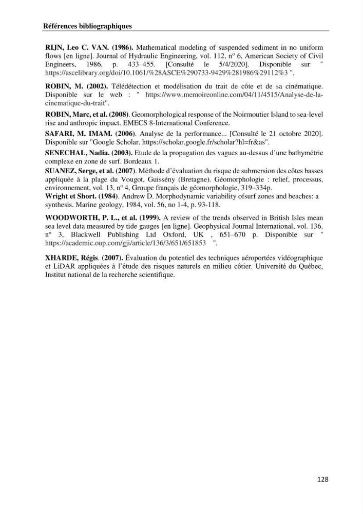 Evaluation des impacts des changements climatiques et des activités anthropiques sur le littoral de la baie de Zemmouri :Vulnérabilité et adaptation