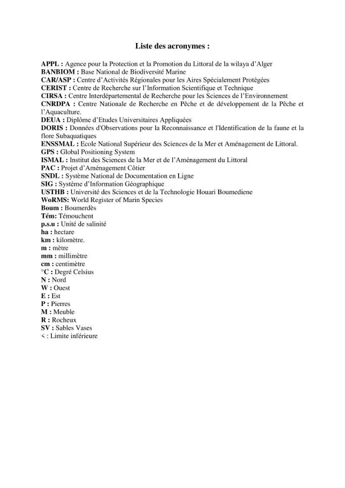 Distribution des herbiers et des espèces associées aux herbiers à Posidonia oceanica de la côte algérienne