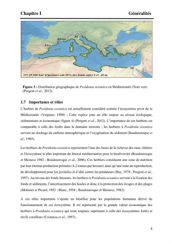Distribution des herbiers et des espèces associées aux herbiers à Posidonia oceanica de la côte algérienne