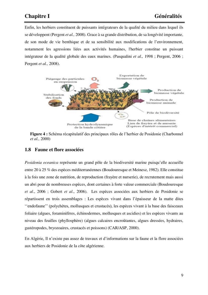 Distribution des herbiers et des espèces associées aux herbiers à Posidonia oceanica de la côte algérienne