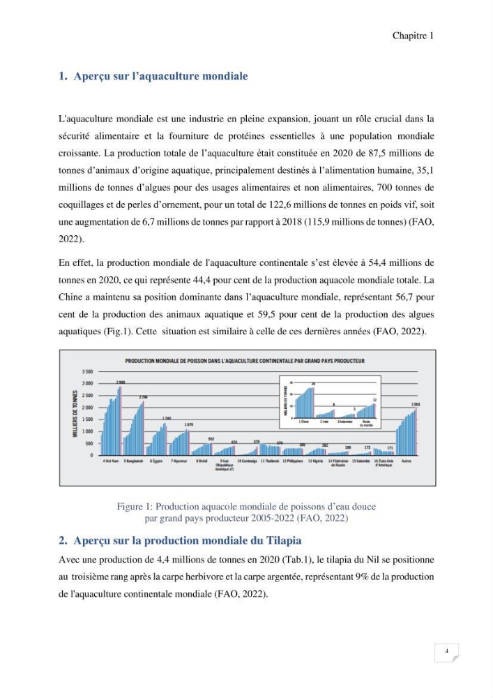 Elevage du Tilapia en système Biofloc effets de différentes sources de carbone sur les paramètres du milieu et les performances zootechniques