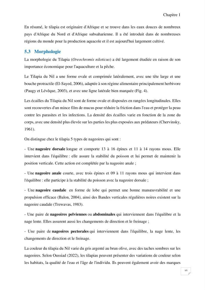 Elevage du Tilapia en système Biofloc effets de différentes sources de carbone sur les paramètres du milieu et les performances zootechniques