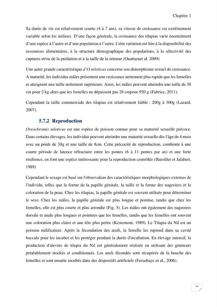 Elevage du Tilapia en système Biofloc effets de différentes sources de carbone sur les paramètres du milieu et les performances zootechniques