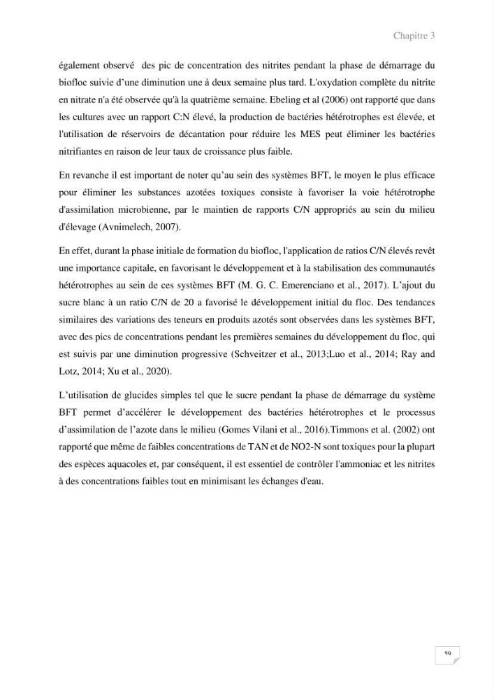 Elevage du Tilapia en système Biofloc effets de différentes sources de carbone sur les paramètres du milieu et les performances zootechniques