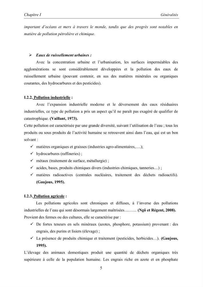 Inventaire des sources terrestres de pollution marine le long du littoral Algérien