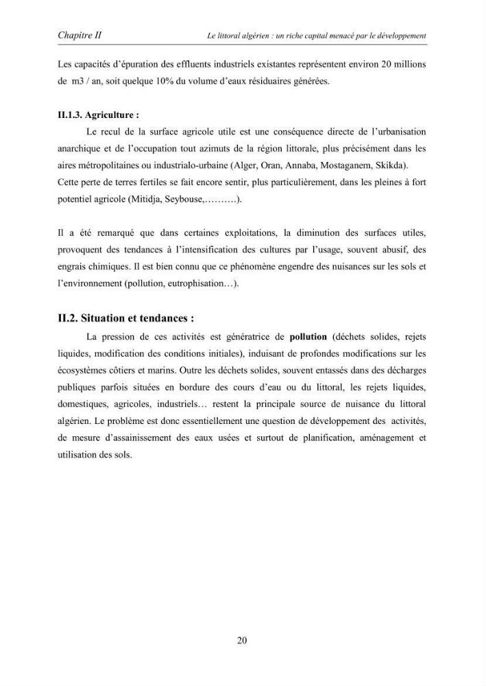 Inventaire des sources terrestres de pollution marine le long du littoral Algérien