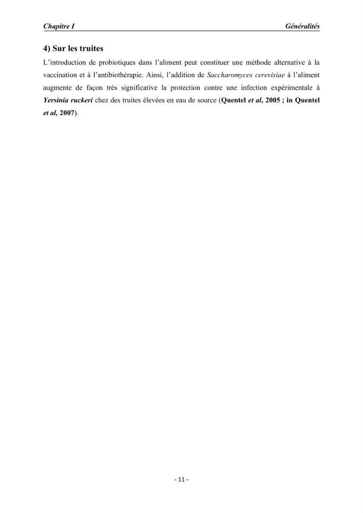 Effet de la levure Saccharomyces cerevisiae incorporée dans l\'aliment sur la croissance des larves de Tilapia nilotica: