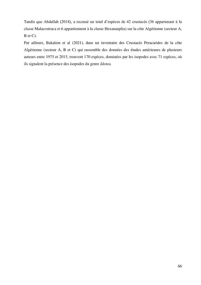 Inventaire et Systématique de quelques Invertébrés et VertébrésMarins de la côte Algérienne