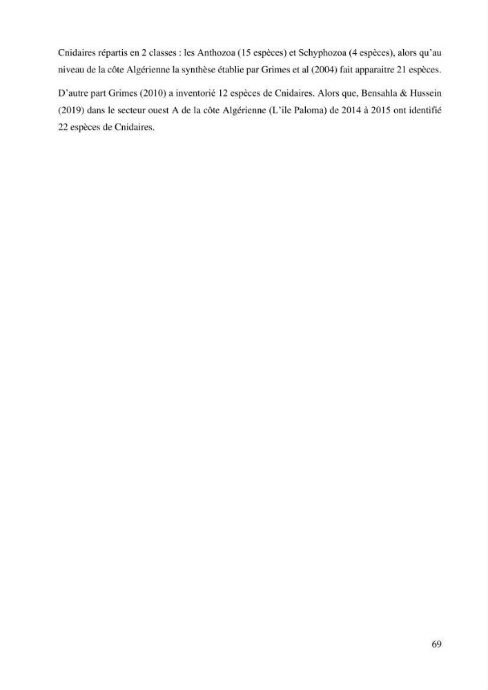 Inventaire et Systématique de quelques Invertébrés et VertébrésMarins de la côte Algérienne