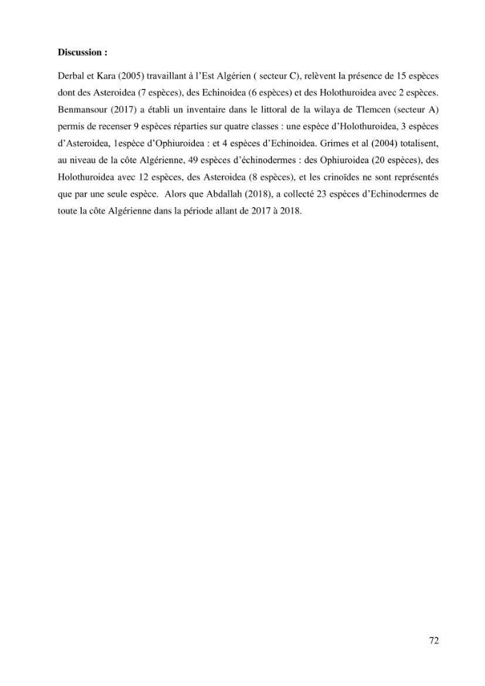 Inventaire et Systématique de quelques Invertébrés et VertébrésMarins de la côte Algérienne
