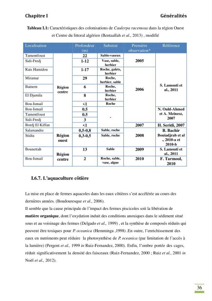 Contribution à l\'étude des paramètres vitaux de l\'herbier à posidonie ( Posidonia oceanica) en relation avec la pollution chimique