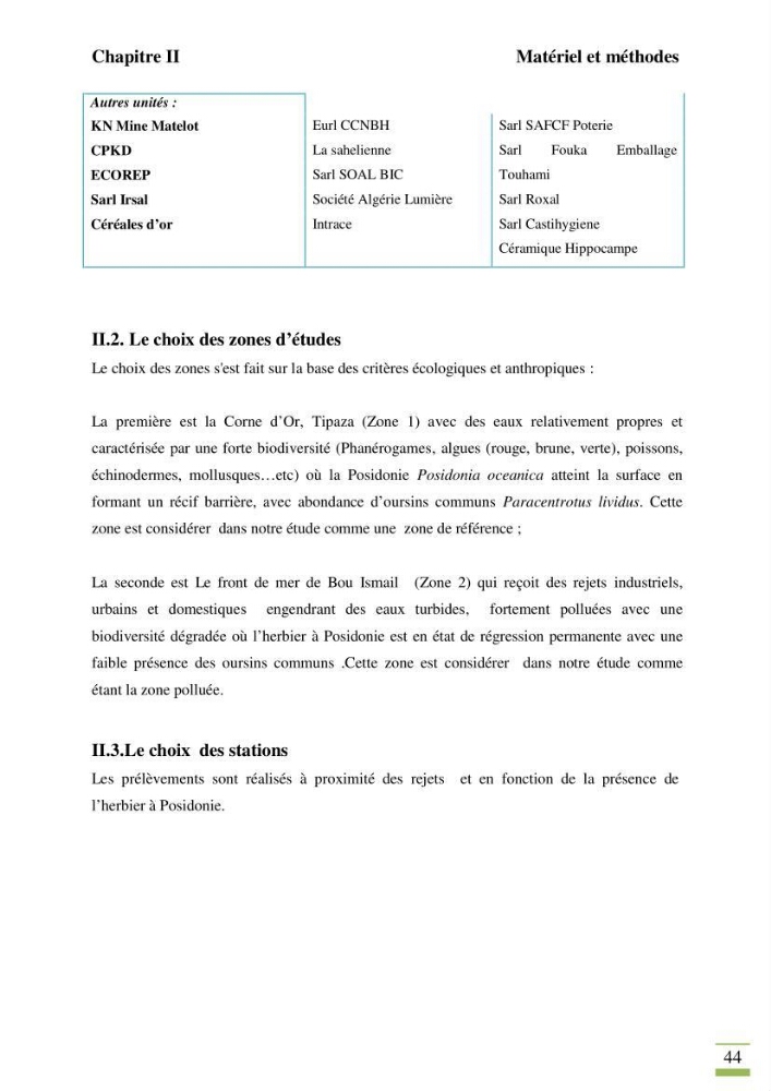 Contribution à l\'étude des paramètres vitaux de l\'herbier à posidonie ( Posidonia oceanica) en relation avec la pollution chimique