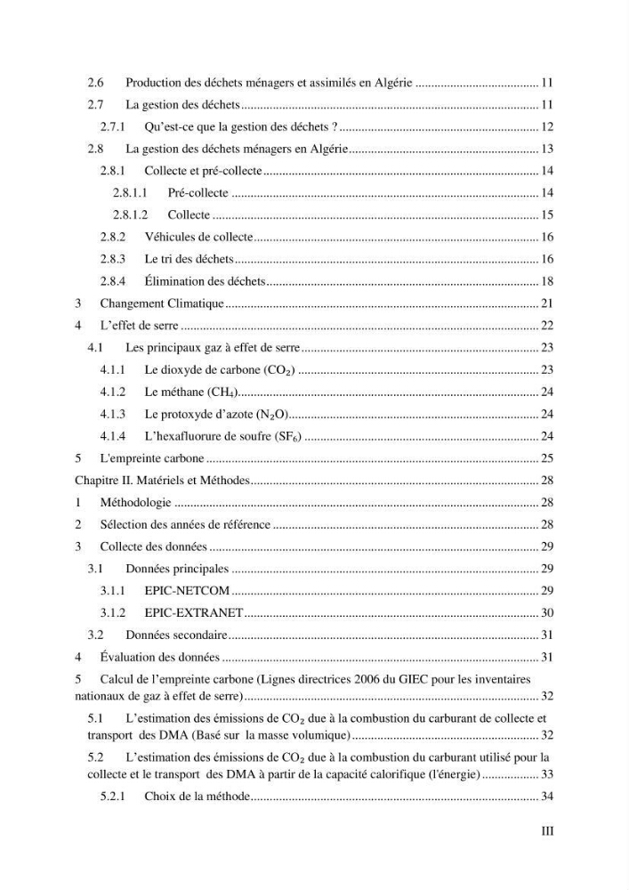 L\'Empreinte carbone des déchets ménagers et assimilés, relative au transport et la collecte dans les communes côtières de la wilaya d\'Alger