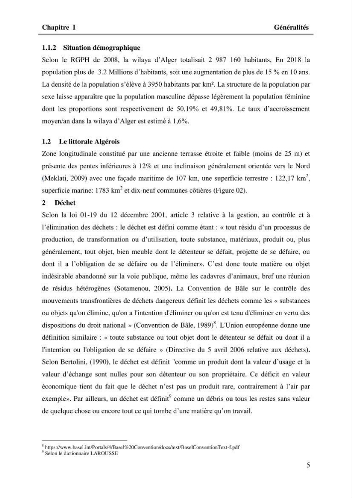 L\'Empreinte carbone des déchets ménagers et assimilés, relative au transport et la collecte dans les communes côtières de la wilaya d\'Alger