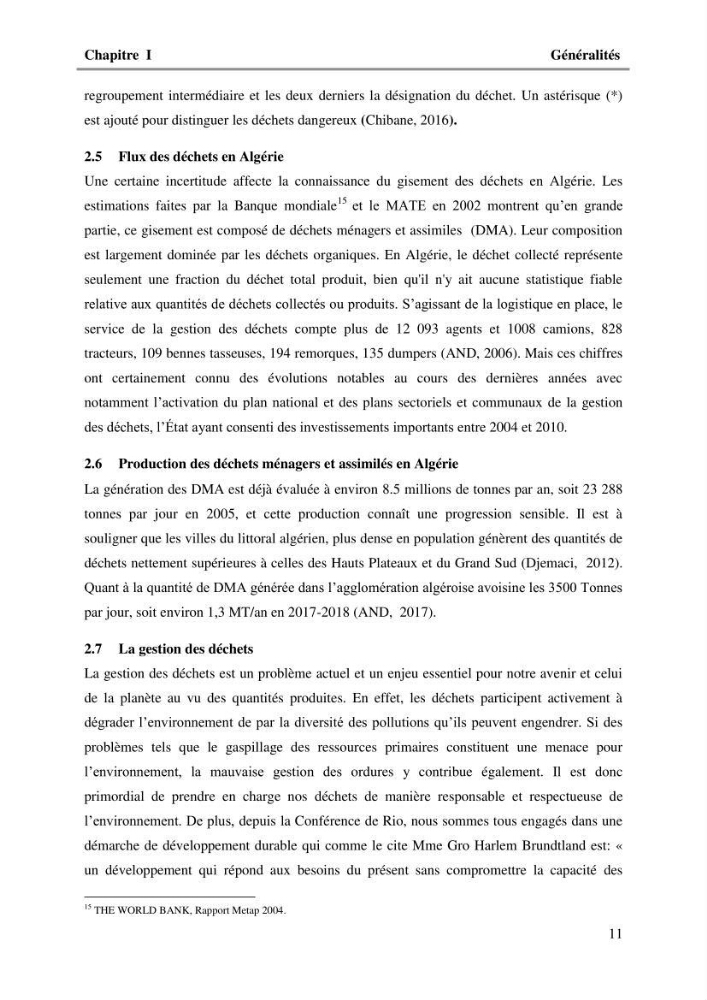 L\'Empreinte carbone des déchets ménagers et assimilés, relative au transport et la collecte dans les communes côtières de la wilaya d\'Alger