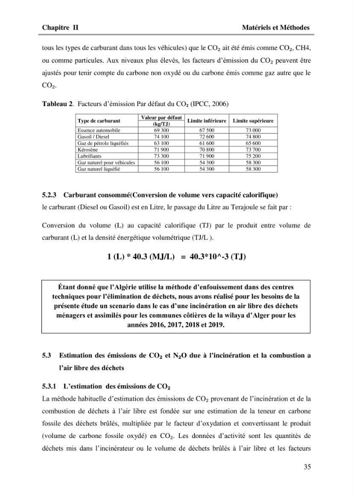 L\'Empreinte carbone des déchets ménagers et assimilés, relative au transport et la collecte dans les communes côtières de la wilaya d\'Alger