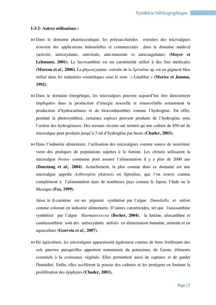 Contribution à la culture des espèces de microalgues d\'eau douce à intérêt aquacole
