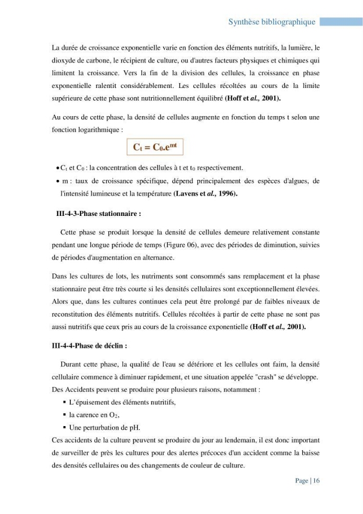 Contribution à la culture des espèces de microalgues d\'eau douce à intérêt aquacole