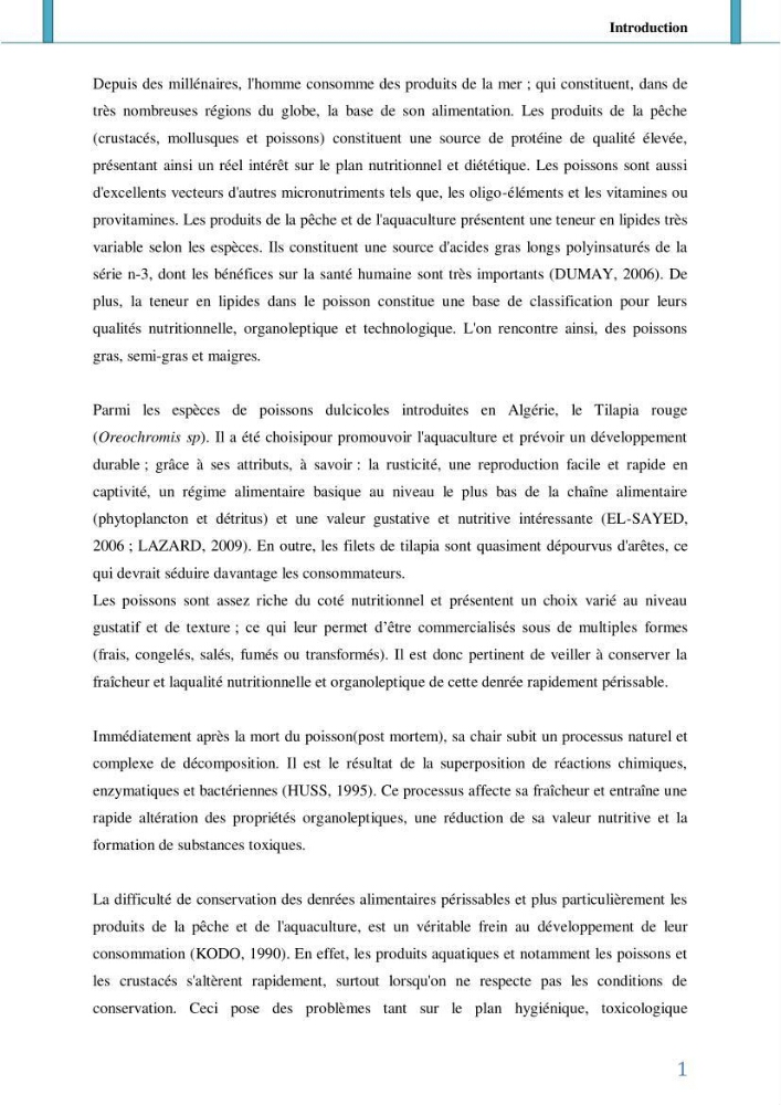 Suivi de l’évaluation de la qualité de fraicheur des poissons d’eau douce et leur valorisation par des procédés traditionnels
