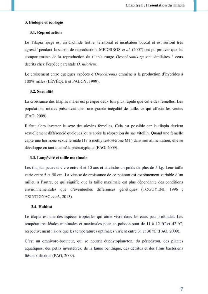 Suivi de l’évaluation de la qualité de fraicheur des poissons d’eau douce et leur valorisation par des procédés traditionnels