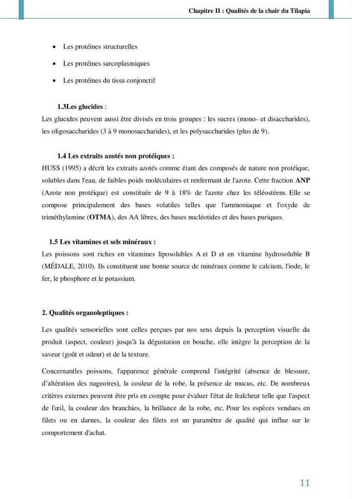 Suivi de l’évaluation de la qualité de fraicheur des poissons d’eau douce et leur valorisation par des procédés traditionnels