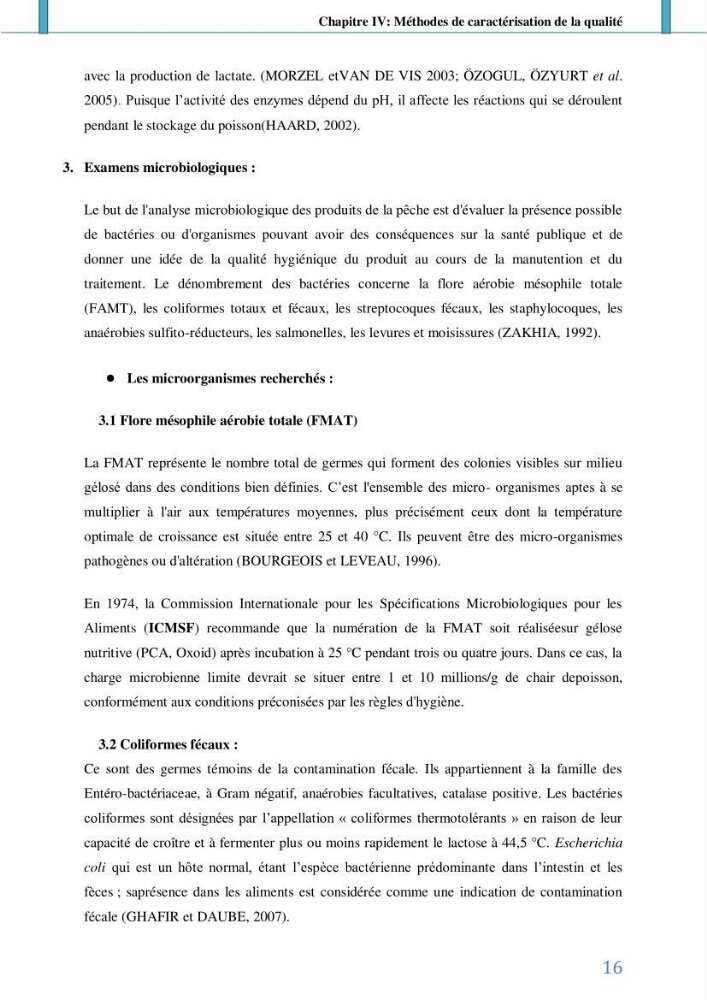 Suivi de l’évaluation de la qualité de fraicheur des poissons d’eau douce et leur valorisation par des procédés traditionnels
