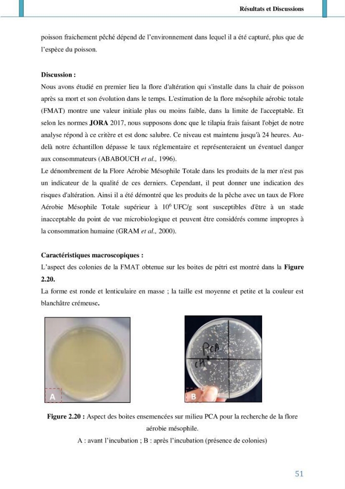 Suivi de l’évaluation de la qualité de fraicheur des poissons d’eau douce et leur valorisation par des procédés traditionnels