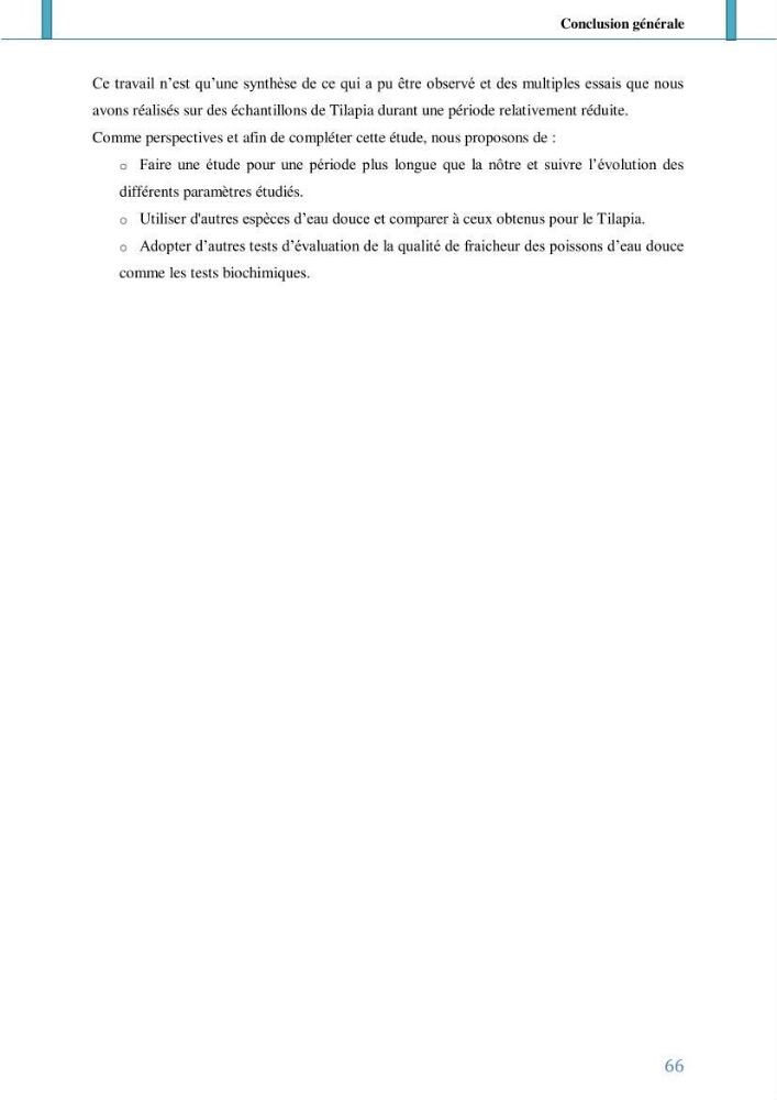Suivi de l’évaluation de la qualité de fraicheur des poissons d’eau douce et leur valorisation par des procédés traditionnels