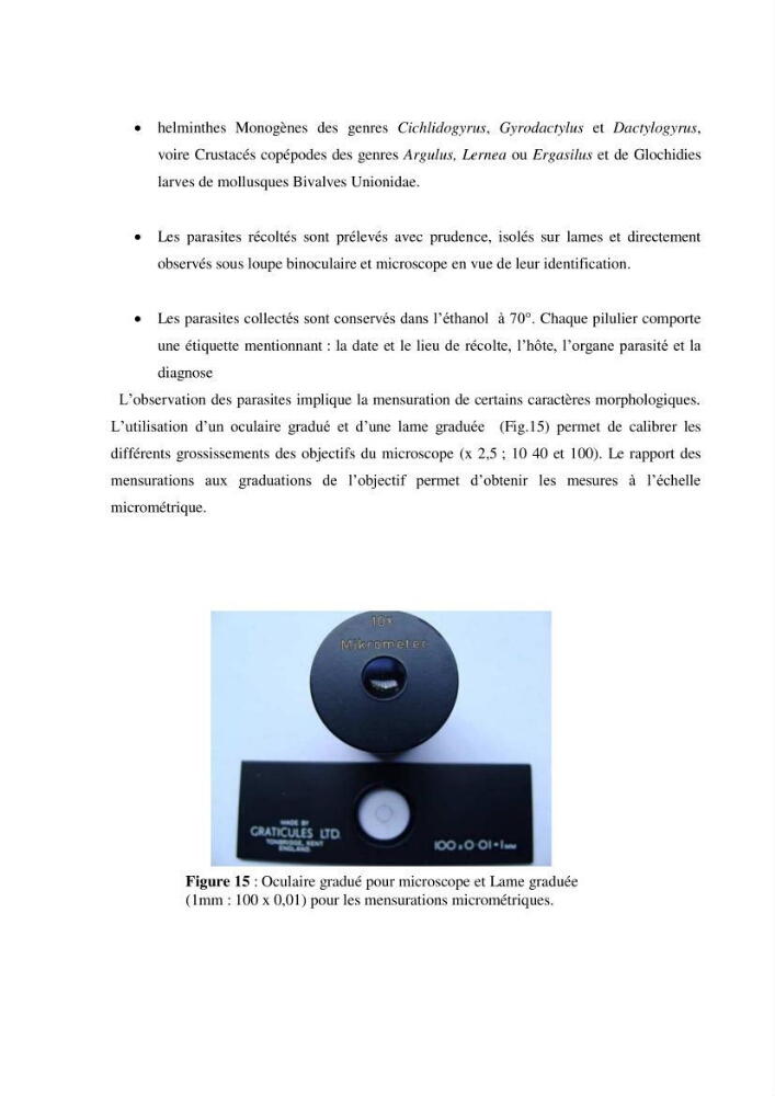 Investigation préliminaire sur la parasitofaune de trois cichlides d\'Algérie