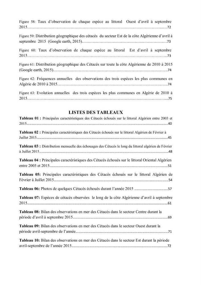 Contribution à l\'étude de la répartition des cétacés le long de la côte Algérienne: bilan des échouages
