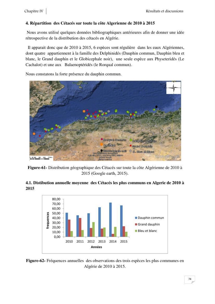 Contribution à l\'étude de la répartition des cétacés le long de la côte Algérienne: bilan des échouages