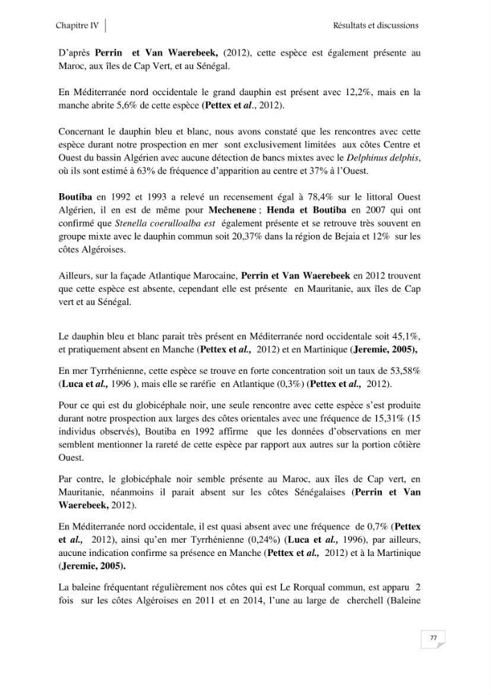 Contribution à l\'étude de la répartition des cétacés le long de la côte Algérienne: bilan des échouages