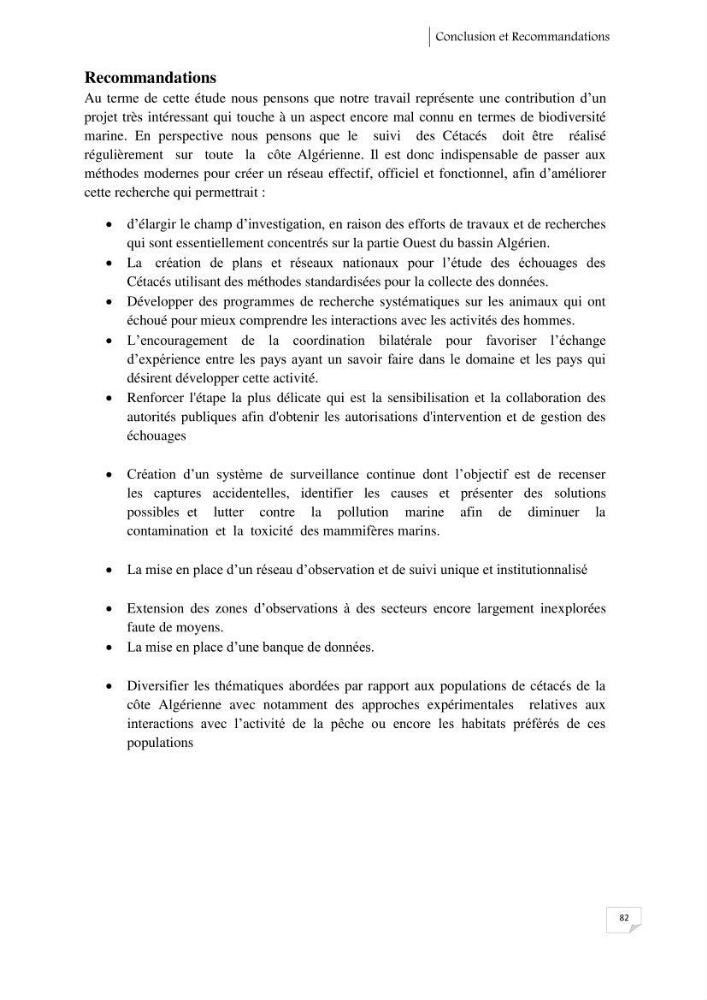 Contribution à l\'étude de la répartition des cétacés le long de la côte Algérienne: bilan des échouages