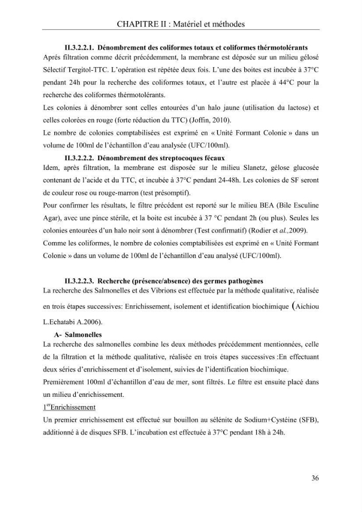 Etude de quelques paramètres physico-chimiques et ecotoxicologiques d\'une algue verte du genre Ulva du littoral Algérois