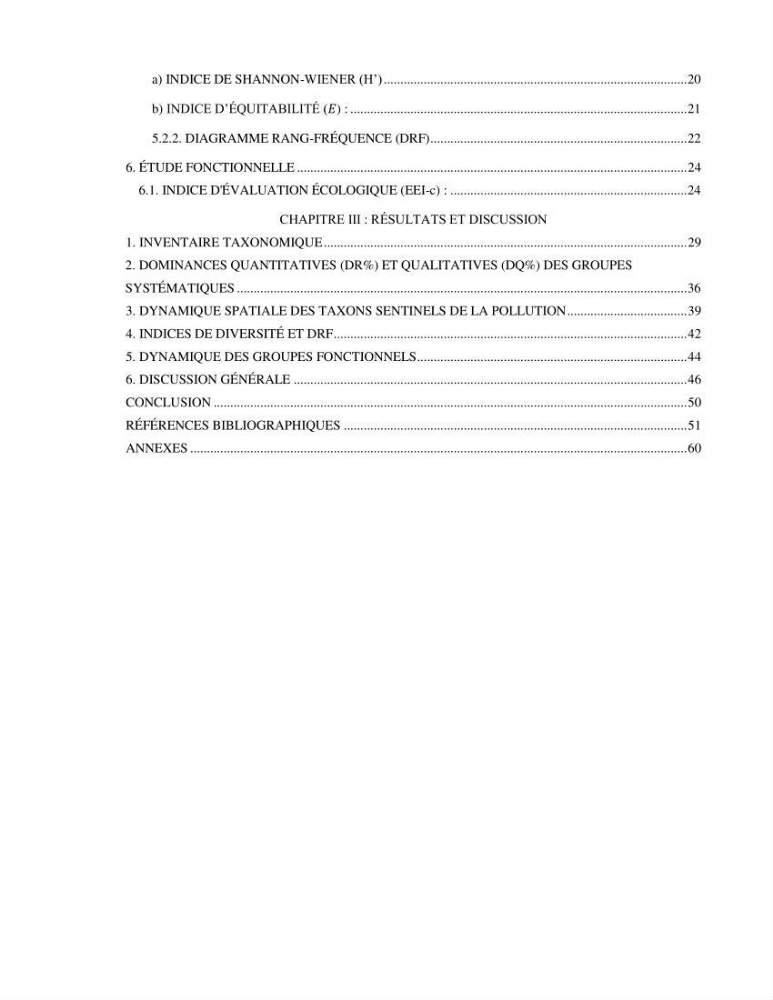Bioévaluation de la qualité des eaux marines côtières par l\'utilisation des macroalgues dynamique spatiale