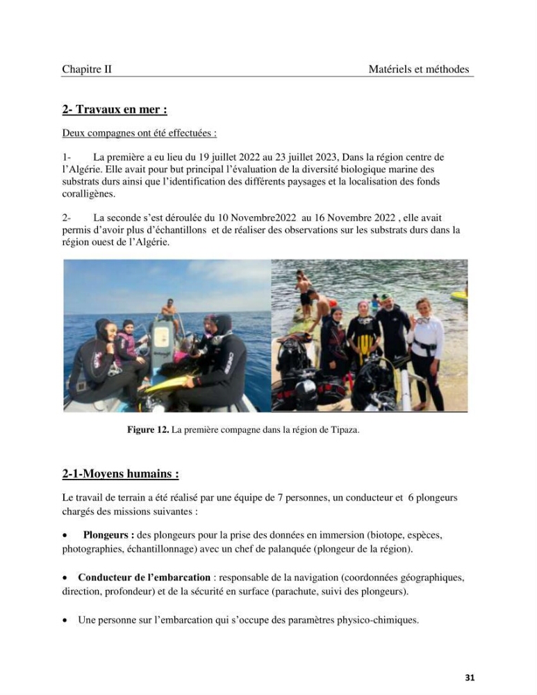 Contribution à la connaissance de la faune et de la flore associée à l\'écosystème coralligène de la côte Algérienne