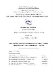 Composition chimique et minérale de quatre algues benthiques de la région de Kouali (Tipaza)