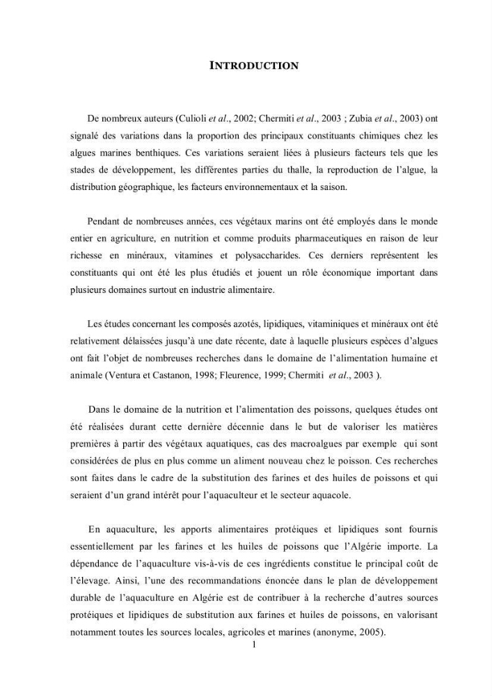 Composition chimique et minérale de quatre algues benthiques de la région de Kouali (Tipaza)