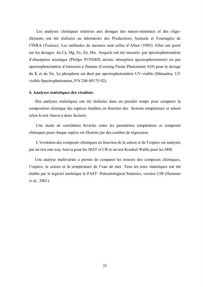 Composition chimique et minérale de quatre algues benthiques de la région de Kouali (Tipaza)