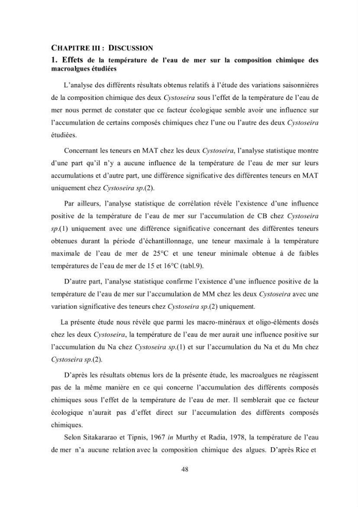 Composition chimique et minérale de quatre algues benthiques de la région de Kouali (Tipaza)