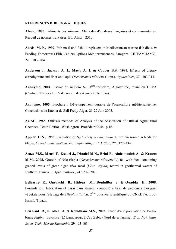 Composition chimique et minérale de quatre algues benthiques de la région de Kouali (Tipaza)