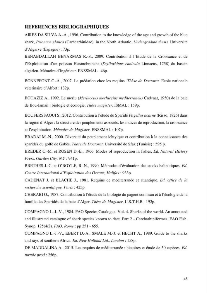 Contribution à l’étude de Prionace glauca (Elasmobranches, Carcharhinidae) dans la région centre
