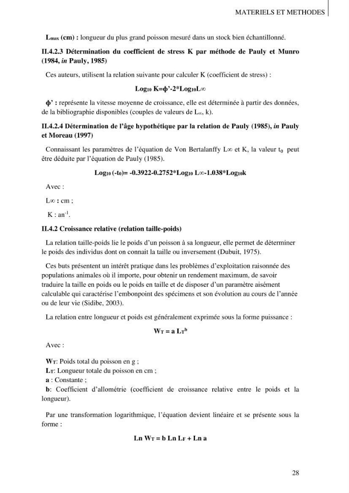 Contribution à l\'étude des captures de la familles des Sparidés dans le port de Bou Haroun: Approche biologique et dynamique du Pagellus acarne (R.,1826)